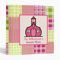 Teacher Binder - Madras Inspired Plaid binders