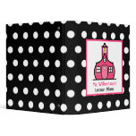 Teacher Binder - White Polka Dots