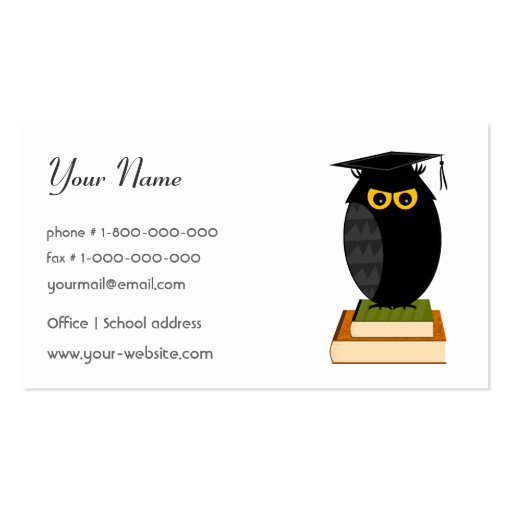 Teacher Business Card (front side)