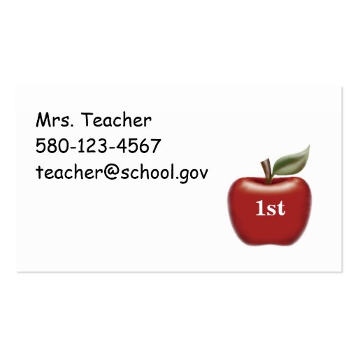 Teacher Business Card