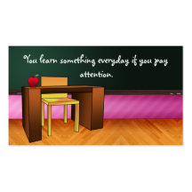 Teacher business card