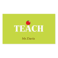 Teacher Calling Card Business Card Templates