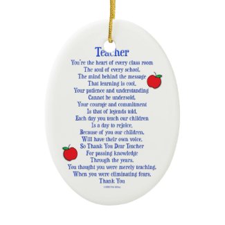 Teacher Christmas Ornament