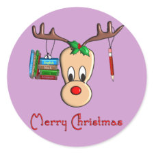 Teacher Christmas Reindeer--Adorable Gifts sticker