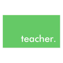 teacher. (color customizable) business card templates