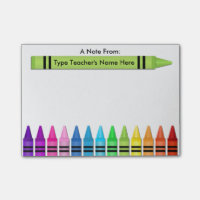 Teacher Crayon Personalized Post-it Note Post-it® Notes