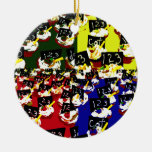 Teacher cupcake repeat pop art colours ornament