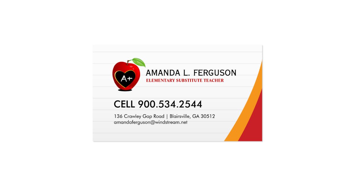 Teacher Educator Business Card Zazzle