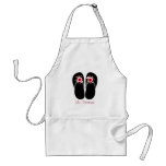Teacher Flip Flops With Red Apples &amp; Pom Poms Aprons