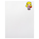 Teacher Girl 2 Letterhead Template