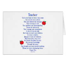 Teacher cards