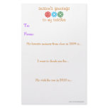 Teacher holiday thank you note custom stationery