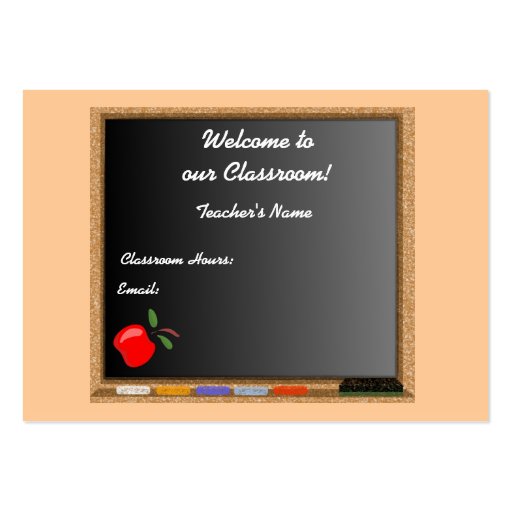 Teacher / Instructor Profile Card Business Card Template (front side)