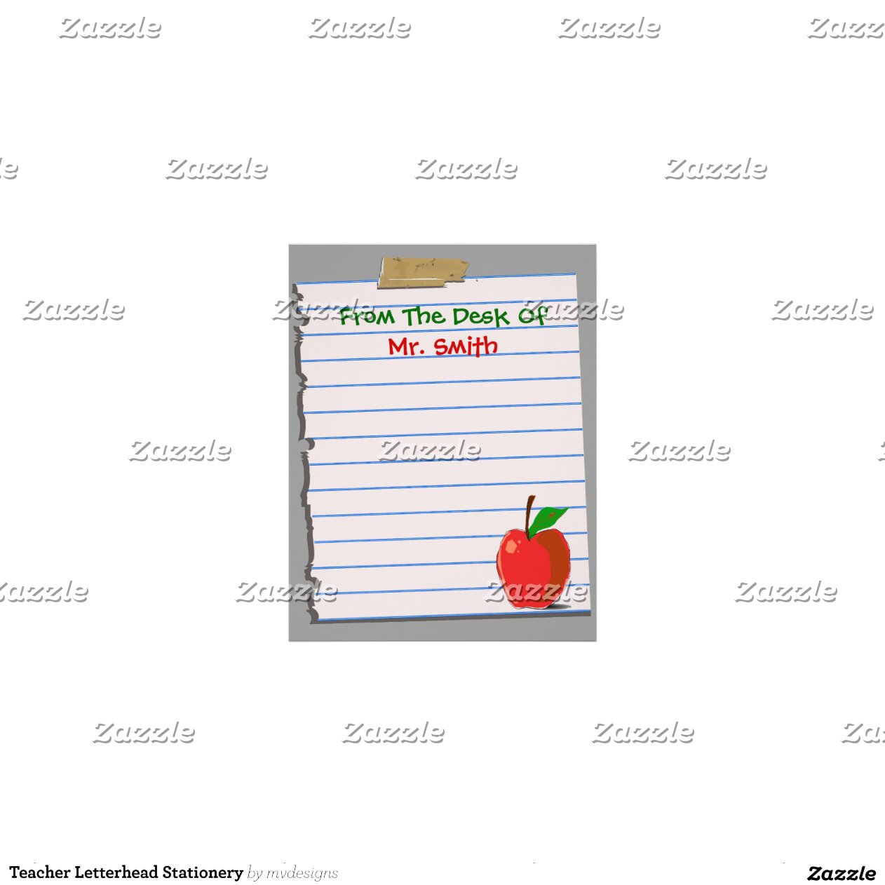 Teacher Letterhead Stationery | Zazzle