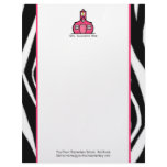 Teacher Letterhead - Zebra Print and Pink