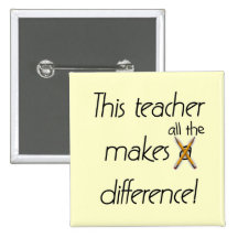 Teacher Makes a Difference T-shirts and Gifts Button