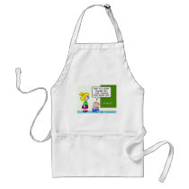 teacher making algebra up in school aprons