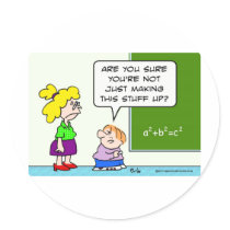 teacher making algebra up in school sticker
