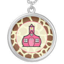 Teacher Necklace - Giraffe Print
