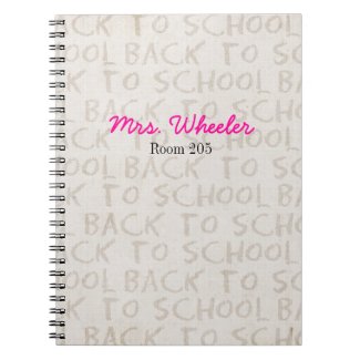Teacher Notebook Back To School Spiral Book