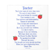 Teacher notepads
