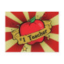 Teacher Number One Apple & Beams Tattoo Postcard