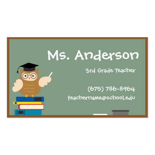 Teacher Owl Business Card