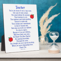 Teacher plaques