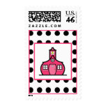 Teacher Postage - Black Polka Dots postage