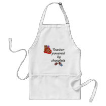 Teacher powered by Chocolate aprons by occupationalgifts Teacher powered by Chocolate aprons
