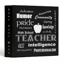Teacher Pride-Attributes/Black 3 Ring Binders