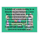 Teacher Retirement "Don't Go" Story Art Gifts Greeting Card