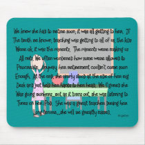 Teacher Retirement "Gone Bonkers" Story Art Gifts Mousepad