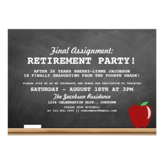 Teacher Retirement Party Invitation