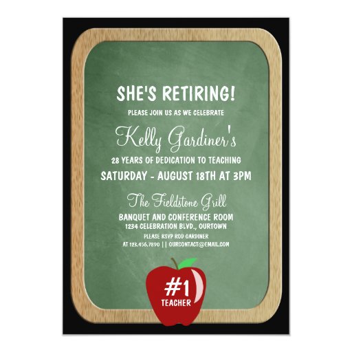 teacher retirement party invitation zazzle teacher retirement invitation template