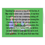 Teacher Retirement Story Art "Stinky Cat" Card
