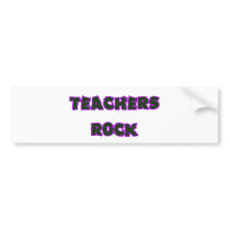 Teacher rock purple bumper stickers
