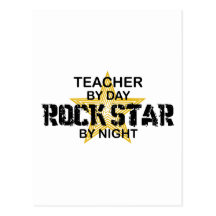 Teacher Rock Star by Night Postcard