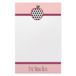 Teacher Stationery - Polka Dot Apple