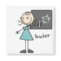 Teacher Stick Figure Magnet