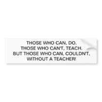 Teacher support bumper sticker