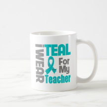 Teacher - Teal Ribbon Ovarian Cancer Support Mugs