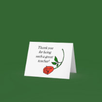 Teacher thank you card