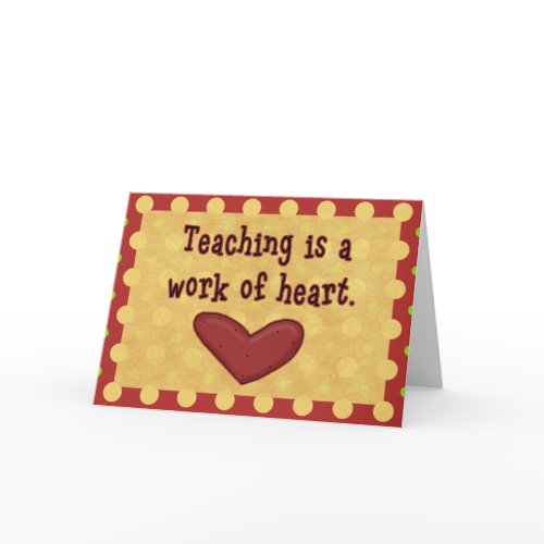 Teacher Thank You Card card
