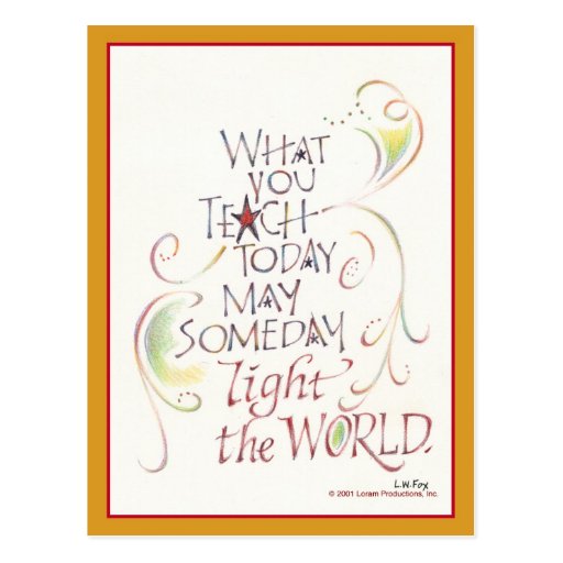 Teacher Thank You Post Card