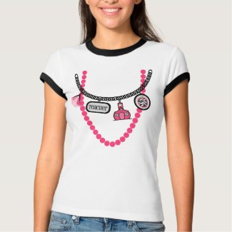 Teacher Trompe L'oeil Shirt - Hot Pink & Black shirt