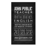 Teacher Tutor Chalkboard Business Card