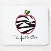 Teacher usepad - Zebra Print Apple