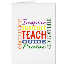 Teacher Word Picture Teachers School Kids Greeting Cards