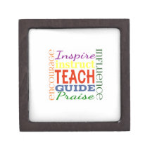 Teacher Word Picture Teachers School Kids Premium Trinket Boxes